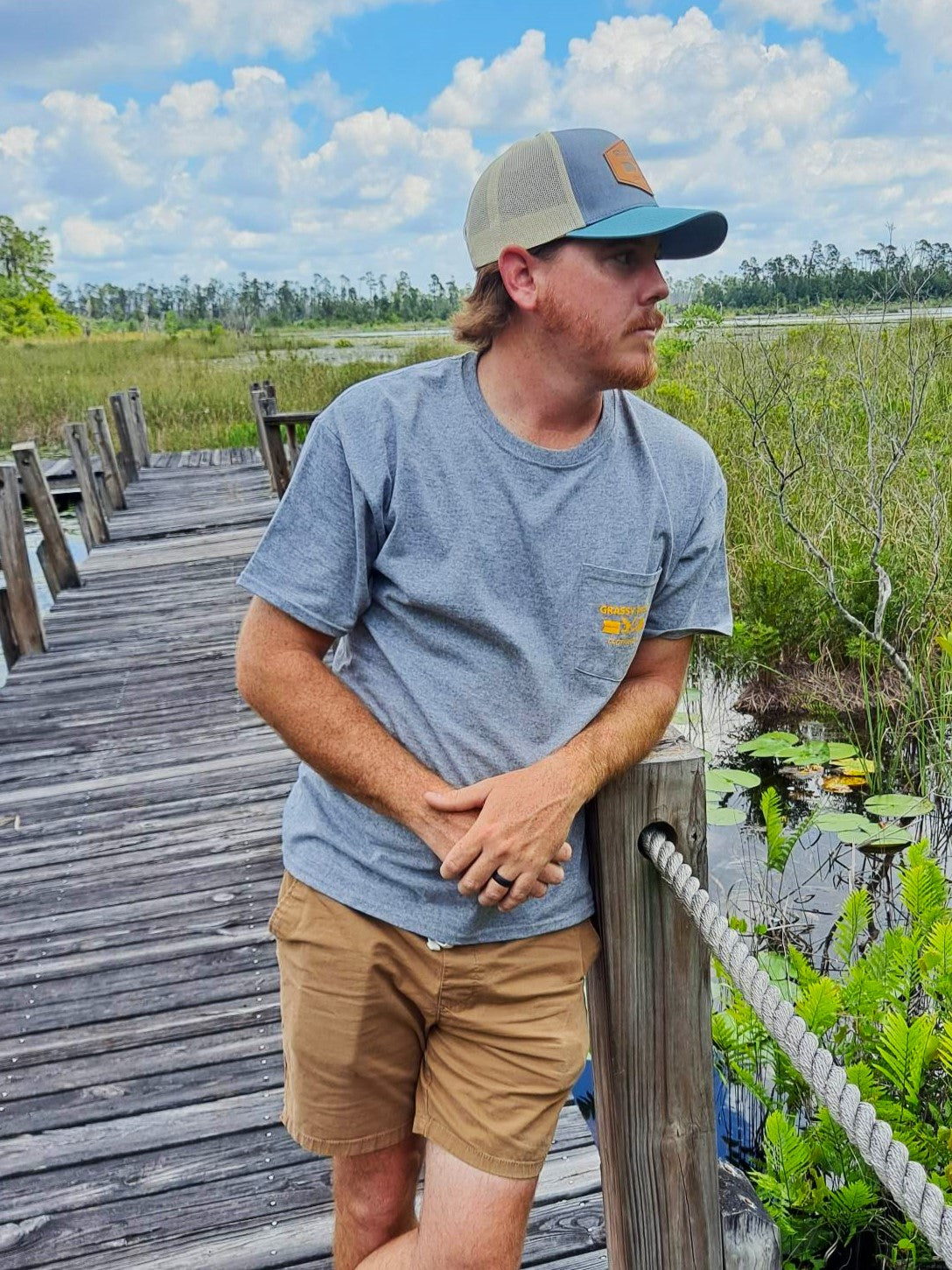 Grey Short Sleeve pocket tee